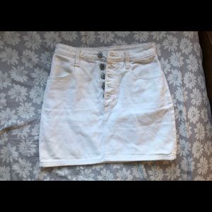 PacSun White Denim Skirt
